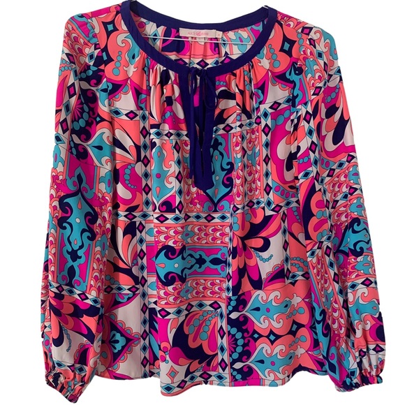ALICE AND TRIXIE PAISLEY LONG-SLEEVE BLOUSE - Picture 9 of 9